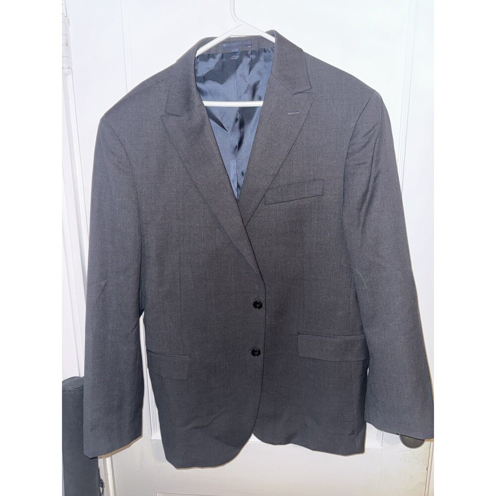 Mens 48R Jos A Bank 1905 Tailored Fit Wool 2 Button Single Breasted Blazer Black